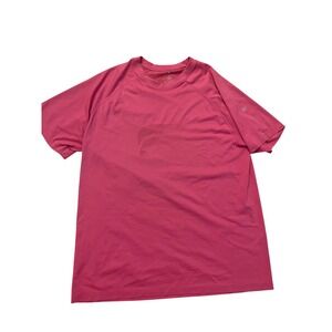 Fabletics Mens Pink Short Sleeve Training T-Shirt Graphic Logo Workout Top L